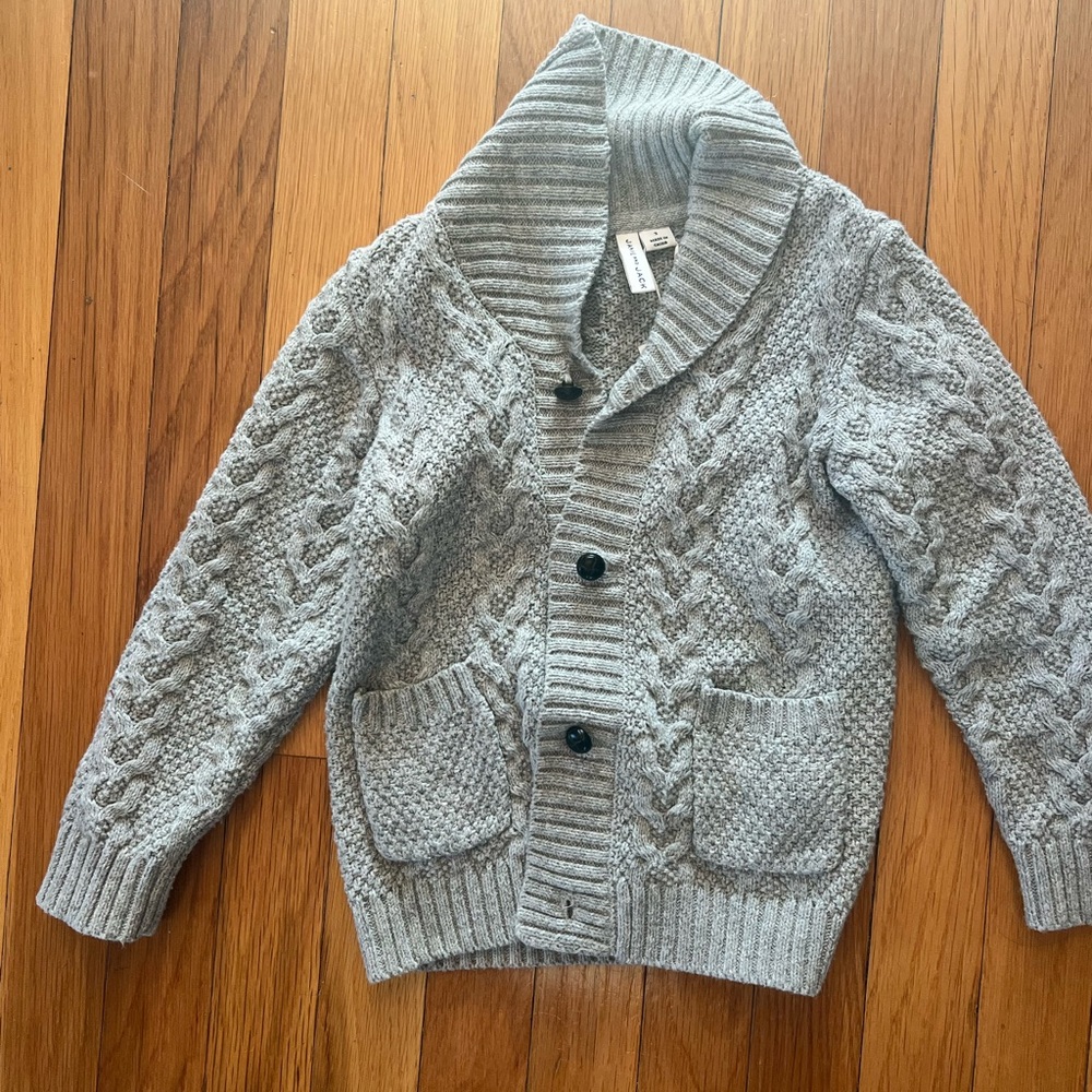 Nwt! Janie and Jack size 3 gray cardigan.